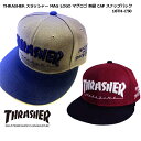 THRASHER スラッシャー MAG LOGO マグロゴ 刺繍 CAP 帽子 スナップバック キャップ ベースボール キャップ ストリート スケーター 16TH-C50 スケボー スケートボード