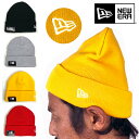 NEW ERA ニューエラ ニットキャップ NEW ERA キャップ　CUFF KNIT　カフニット ニット帽 刺繍 UNISEX メンズ レディース Knit Cuff Beanie BLACK/GRAY/SAFFRON/HOTRED