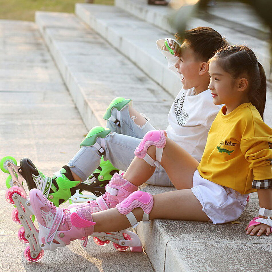 ����饤�󥹥����ȡ�B�˻Ҷ��ѡ�BAIBO INLINE SKATE KID'S ���륦������ �Ҷ� ���å� ����˥� ������Ĵ���� LED �ۥ����� ���� ������ �����顼�֥졼�� �����顼�������� ��������HOWTO���� �ץ쥼��� S/M/L������ 18cm-26.5cm