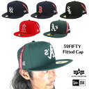 ［USA限定直輸入］ 59FIFTY MLB NEW ERA Alpha Industries ニューエラ×アルファインダストリーズ キャップ トリプルコラボレーションシリーズ コラボ メンズ 帽子 MLB ロゴ ベースボールキャップ 野球帽 NEW ERA×Alpha Industries 並行輸入品