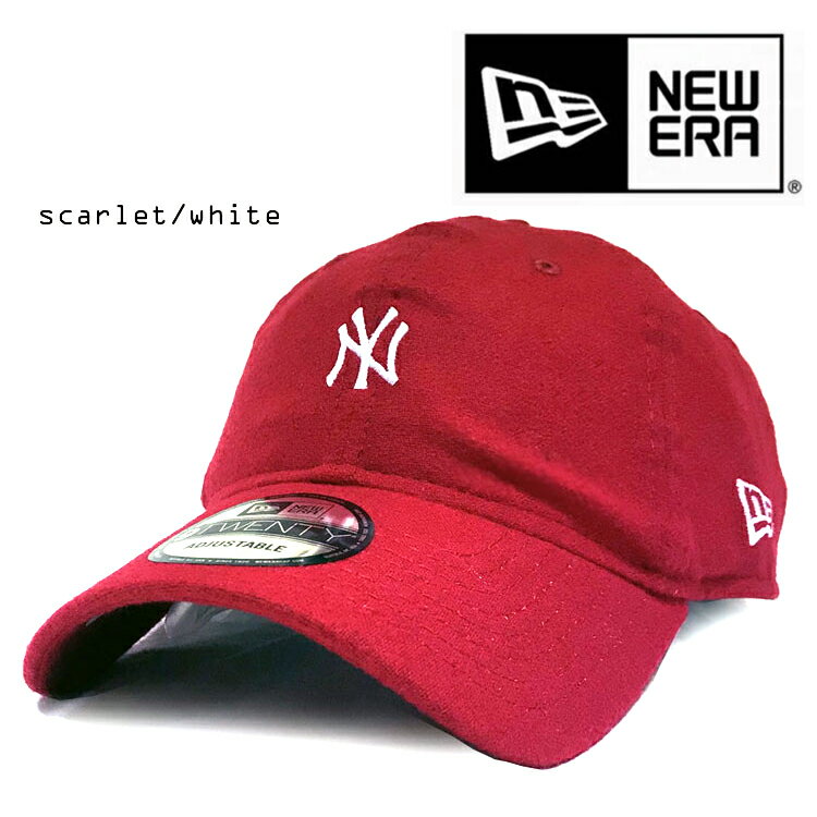 NEW ERA ニューエラ キャップ サイズ調整 9TWENTY ミニロゴ メルトン MLB NY ニューヨークヤンキース 帽子 刺繍 UNISEX メンズ レディース 帽子/在庫処分