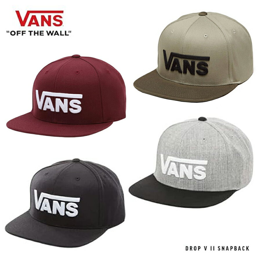 VANS（バンズ）DROP V 2 SNAPBACK CAP【USA限定】 スナップバック キャップ 帽子 ハット VN0A36OR UNISEX メンズ レディース 帽子 正規..