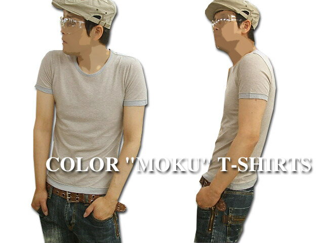 Rakuten - 【ポイント10倍】カラー杢クレリック半袖Tシャツ「ベージュ杢」【あす楽対応】【あす楽_土曜営業】【あす楽_日曜営業】