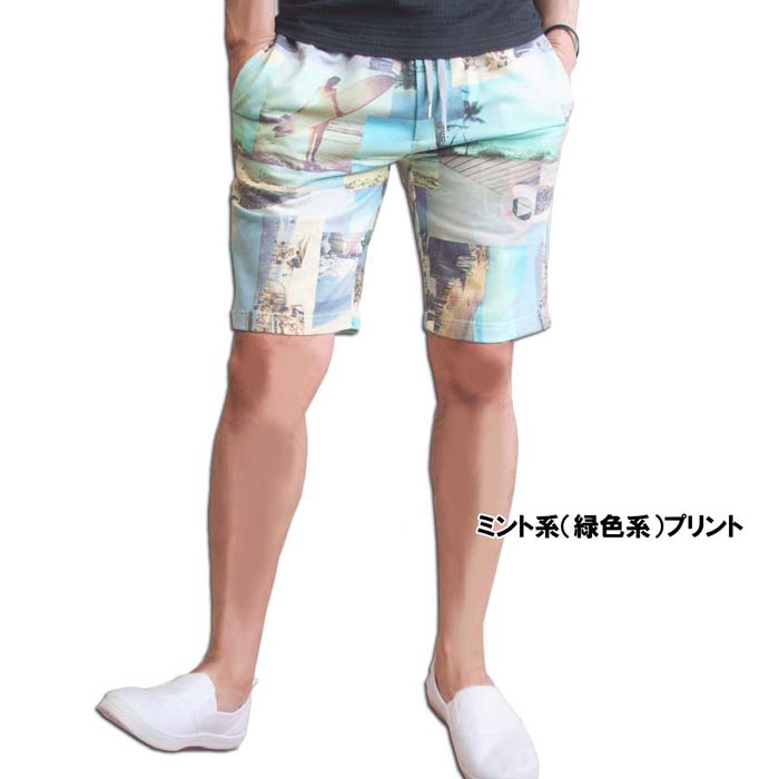 【ポイント10倍】ショートパンツ ビーチ サーフ 転写プリント カットソー イージー 写真プリント シャーリング EVOLUTION【あす楽対応】【あす楽_土曜営業】【あす楽_日曜営業】