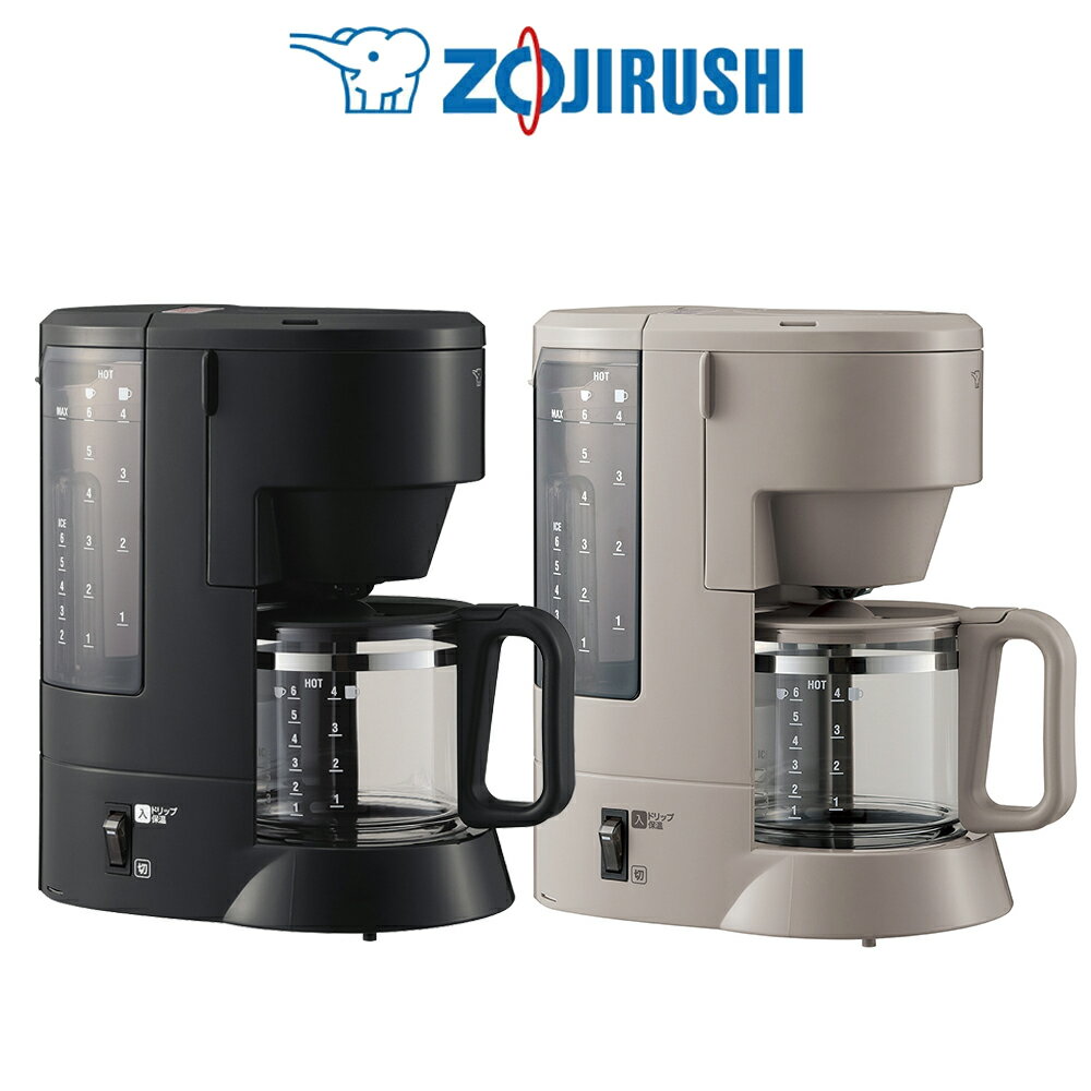 珈琲通　コーヒーメーカー 810ml 象印 ZOJIRUSHI ドリップ方式 グレイッシュブラウン　ブラック EC-MA60 【2023年11月度 月間優良ショップ受賞】