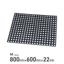 有孔 ゴムマット 800mm×600mm×22mm(M) ジョイント できる ラバーマット 滑り止め 転倒 防止 雪道 台風 災害 プロテック 代引不可商品 【...