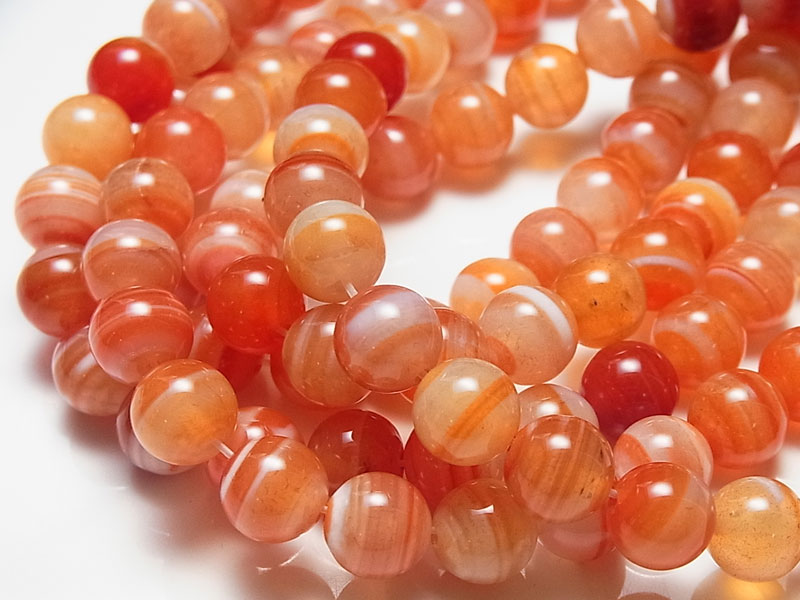 サードオニキス【約12mm珠連売り：一連約40cm】サードオニキス｜紅縞瑪瑙｜天然石｜パワーストーン｜連｜連販売 ■39ショップ■