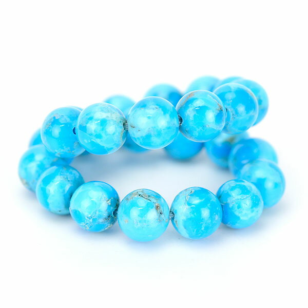 Rakuten - 天然 ターコイズ ブレスレット ■キングマンターコイズ■【約8.2mm～8.4mm珠】アメリカアリゾナ州産ターコイズ｜ブレス｜数珠｜アリゾナ産｜キングマン鉱山｜ミネラルパーク鉱山｜天然石｜パワーストーン｜トルコ石｜ ■39ショップ■