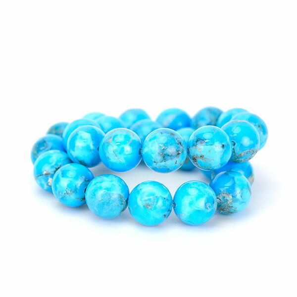 Rakuten - 天然 ターコイズ ブレスレット ■キングマンターコイズ■【約8.3mm～8.5mm珠】アメリカアリゾナ州産ターコイズ｜ブレス｜数珠｜アリゾナ産｜キングマン鉱山｜ミネラルパーク鉱山｜天然石｜パワーストーン｜トルコ石｜ ■39ショップ■
