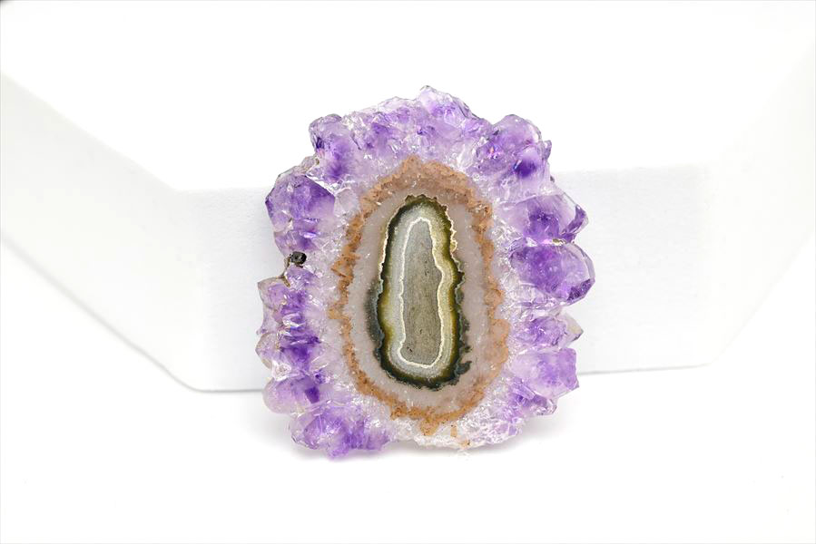 フラワーアメジスト スライス スタラクタイト 原石 ◆ウルグアイ・アルティガス産◆ 約13.1g 紫水晶｜アメジストクラスター｜原石｜Artigas Uruguay｜スタラクタイト｜鍾乳石｜天然石｜パワーストーン｜プレゼント ■39ショップ■500