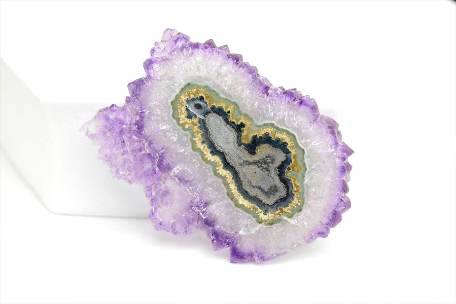 フラワーアメジスト スライス スタラクタイト 原石 ◆ウルグアイ・アルティガス産◆ 約16.4g 紫水晶｜アメジストクラスター｜原石｜Artigas Uruguay｜スタラクタイト｜鍾乳石｜天然石｜パワーストーン｜プレゼント ■39ショップ■500