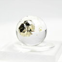 パイライトインクォーツ 最高級 AAAAA◆黄鉄鉱入り水晶◆ 丸玉 【約16.7mm珠】ブラジル産|パイライト入り水晶|丸玉|黄鉄鉱|クリスタルクォーツ|スフィ...