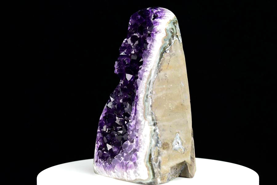 アメジスト クラスター カットベース 原石 ◆ウルグアイ・アルティガス産◆ 約1396g紫水晶｜アメジストクラスター｜原石｜ポリッシュエッジ｜Artigas Uruguay｜ジオード｜アメジストドーム｜天然石｜パワーストーン ■39ショップ■25