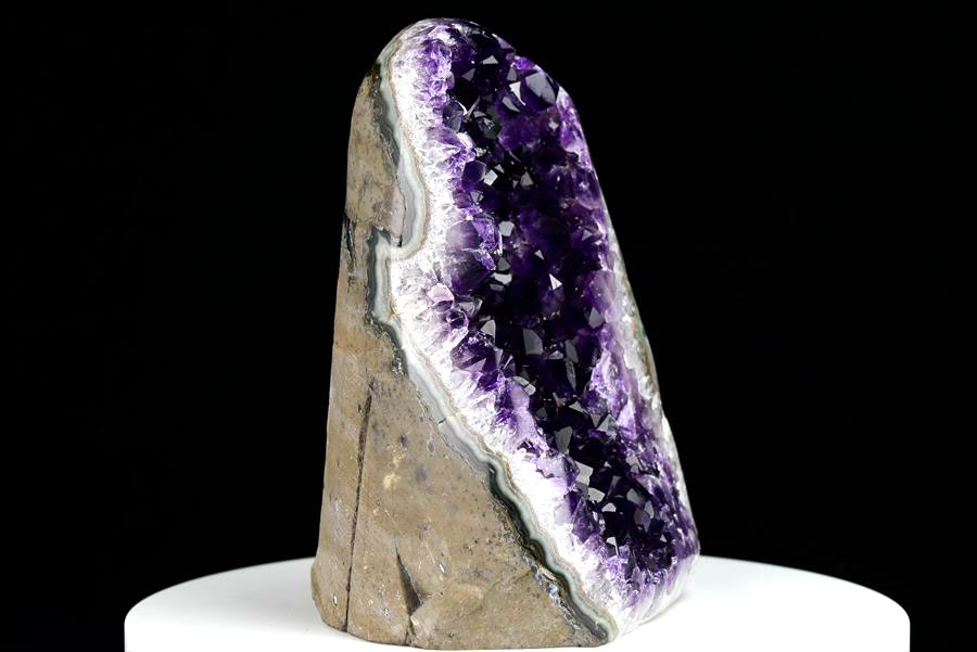 アメジスト クラスター カットベース 原石 ◆ウルグアイ・アルティガス産◆ 約1396g紫水晶｜アメジストクラスター｜原石｜ポリッシュエッジ｜Artigas Uruguay｜ジオード｜アメジストドーム｜天然石｜パワーストーン ■39ショップ■25