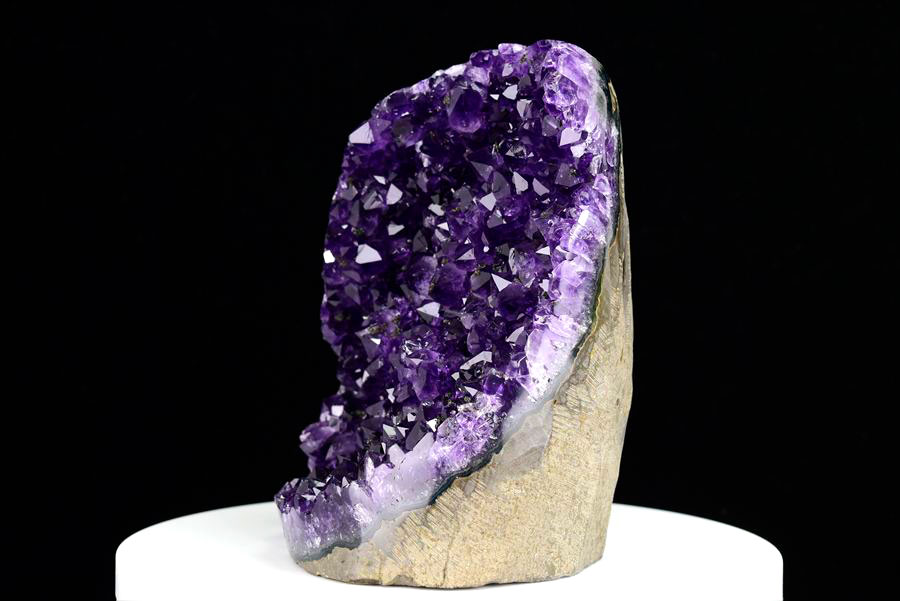 アメジスト クラスター カットベース 原石 ◆ウルグアイ・アルティガス産◆ 約2093g紫水晶｜アメジストクラスター｜原石｜ポリッシュエッジ｜Artigas Uruguay｜ジオード｜アメジストドーム｜天然石｜パワーストーン ■39ショップ■25