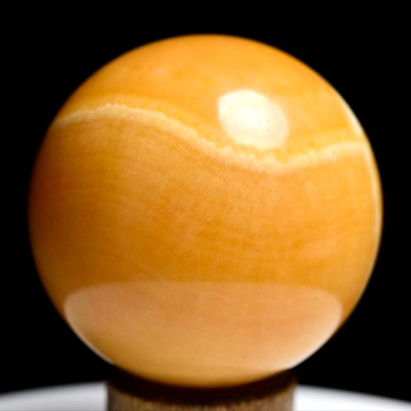  現物撮影  オレンジカルサイト 丸玉 スフィア 置物 メキシコ産  約74.5m...