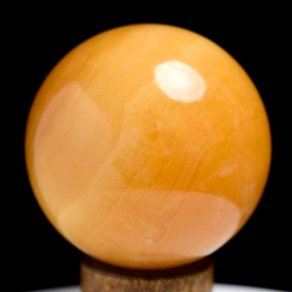  現物撮影  オレンジカルサイト 丸玉 スフィア 置物 メキシコ産  約74.5m...