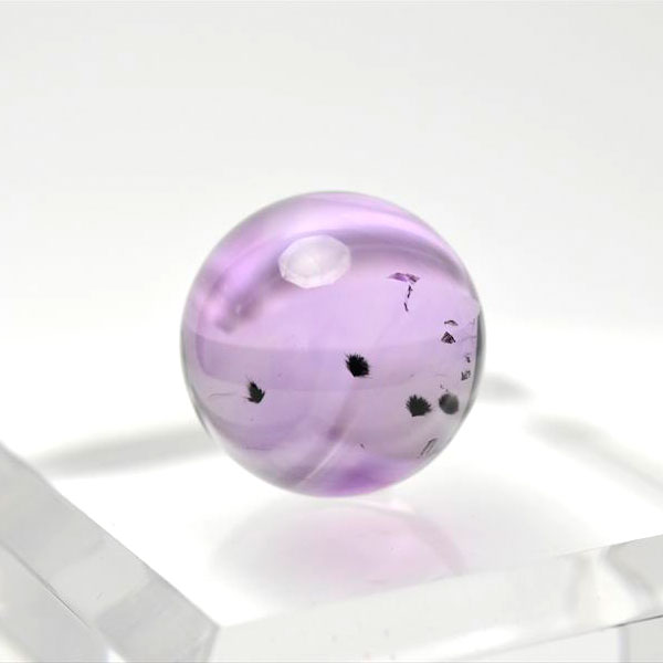  約22.7mm珠  ロマネサイトインアメジスト ファントム 丸玉 ブラジル産 ...