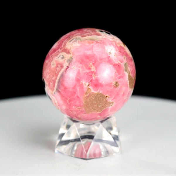 インカローズ ロードクロサイト 丸玉 スフィアアルゼンチン産 約41.5mm珠...