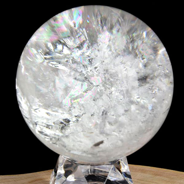 レインボー水晶 丸玉 スフィア アイリスクォーツ 天然水晶  現物画像 約7...