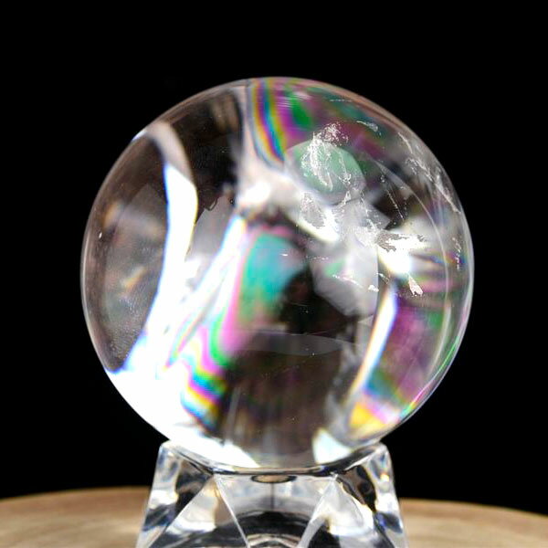 レインボー水晶 丸玉 スフィア アイリスクォーツ 天然水晶  現物画像 約5...