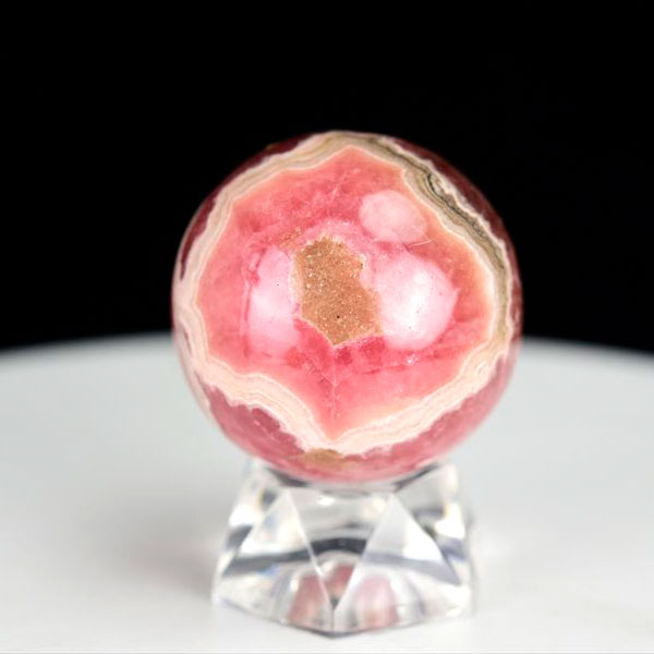 インカローズ ロードクロサイト 丸玉 スフィアアルゼンチン産 約39.5mm珠...