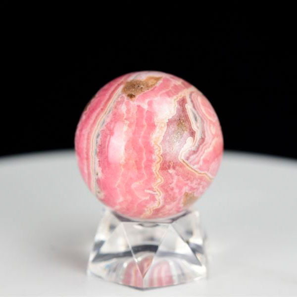 インカローズ ロードクロサイト 丸玉 スフィアアルゼンチン産 約36.5mm珠...