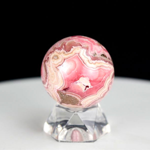 インカローズ ロードクロサイト 丸玉 スフィアアルゼンチン産 約36.3mm珠...