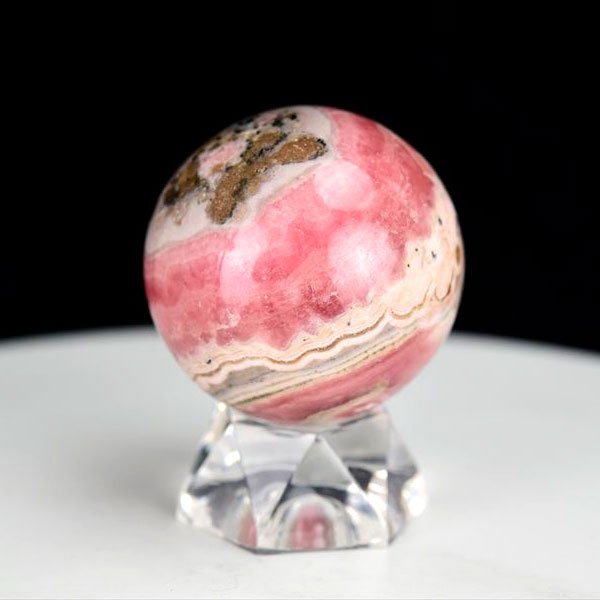 インカローズ ロードクロサイト 丸玉 スフィアアルゼンチン産 約41.8mm珠...