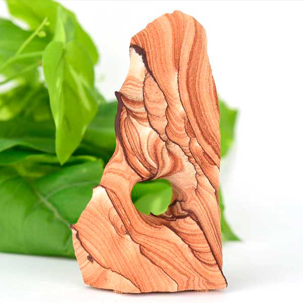 Rakuten - サンドストーン ナバホストーン 置物 【アメリカ・アリゾナ州産】【約276.5g】砂岩｜ナバホストーン｜サンドストーン｜アリゾナ｜モニュメントバレー｜オブジェ｜カットベース｜天然石 ■39ショップ■