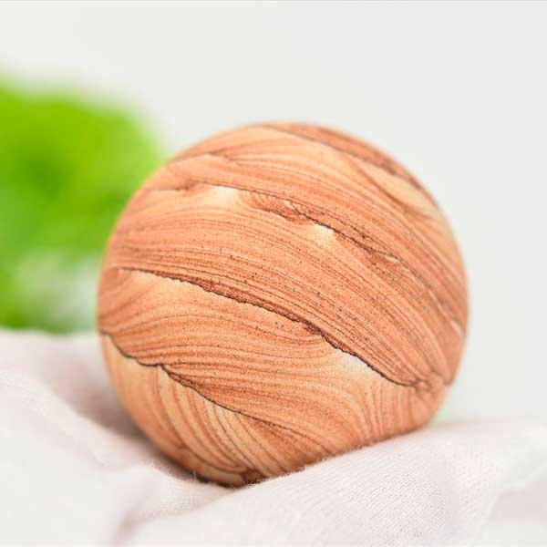 Rakuten - サンドストーン ナバホストーン 丸玉 スフィア 置物 台座付アメリカ・アリゾナ州産 【約54mm珠】砂岩｜ナバホストーン｜サンドストーン｜ユタ｜モニュメントバレー｜天然石 ■39ショップ■