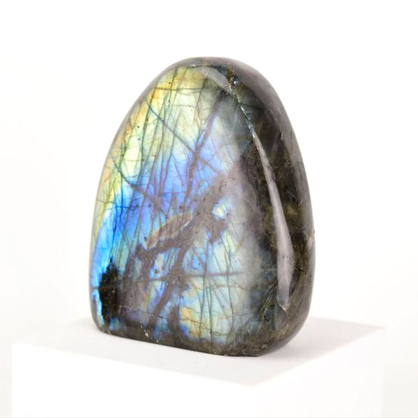 ラブラドライト フリーフォーム 磨き石 置物 マダガスカル産  約724.5g ...