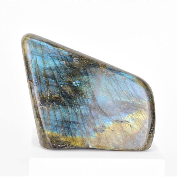 ラブラドライト フリーフォーム 磨き石 置物 マダガスカル産  約664.5g ...