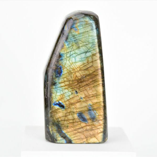 ラブラドライト フリーフォーム 磨き石 置物 マダガスカル産  約653.5g ...