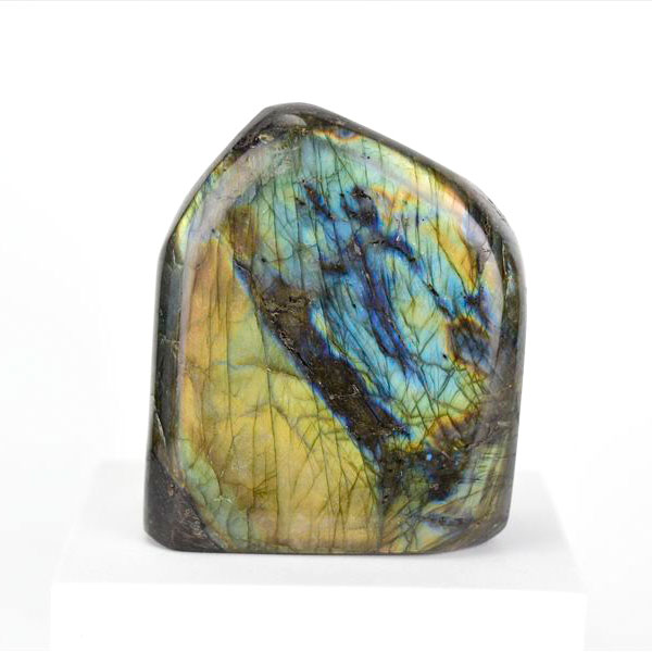 ラブラドライト フリーフォーム 磨き石 置物 マダガスカル産  約646.5g ...