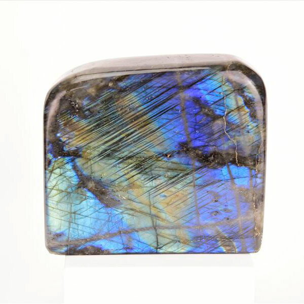 ラブラドライト フリーフォーム 磨き石 置物 マダガスカル産  約1368g ...