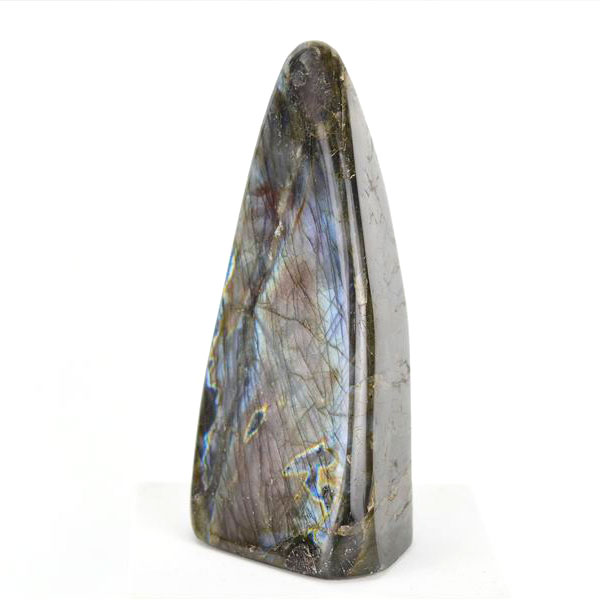 ラブラドライト フリーフォーム 磨き石 置物 マダガスカル産  約590g 曹...