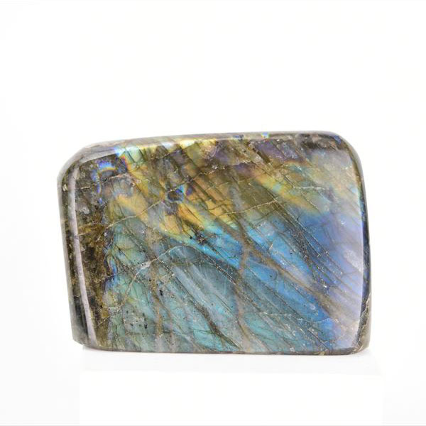 ラブラドライト フリーフォーム 磨き石 置物 マダガスカル産  約763.5g ...