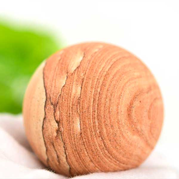 Rakuten - サンドストーン ナバホストーン 丸玉 スフィア 置物 台座付アメリカ・アリゾナ州産 【約55.9mm珠】砂岩｜ナバホストーン｜サンドストーン｜ユタ｜モニュメントバレー｜天然石 ■39ショップ■