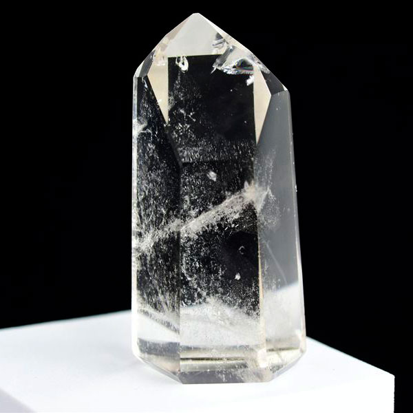 Rakuten - ◆スーパーEXグレード◆天然 水晶 ポイント ◆超透明◆ 約165.9g◆ブラジル・ミナスジェライス州・ポンペウ産◆ ポリッシュ ポイント 水晶 置物 天然石 パワーストーン 六角柱 ■39ショップ■70