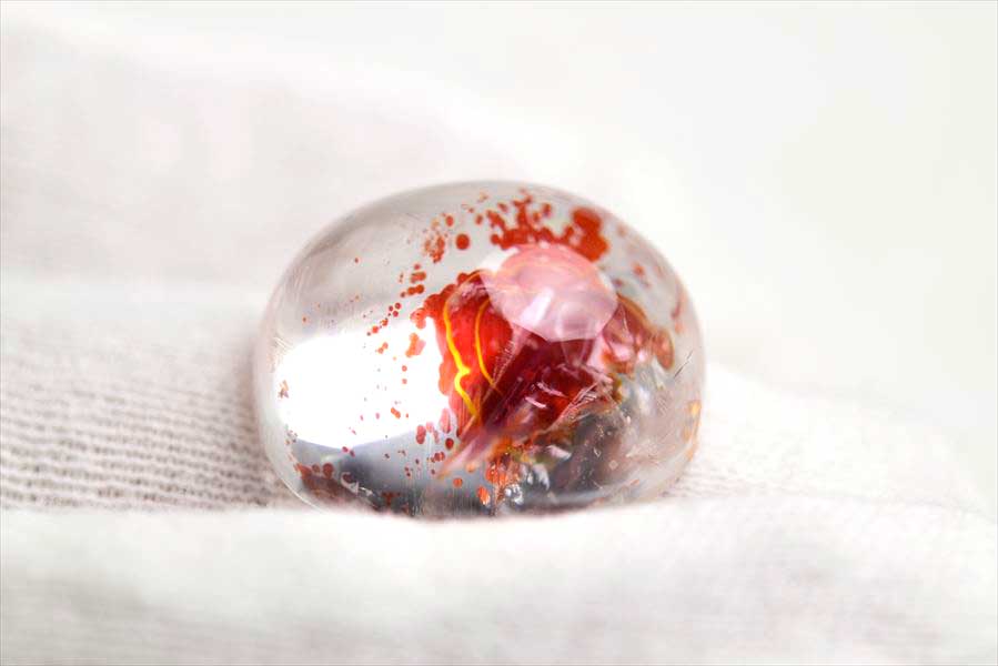 最高級 ナチュラル オーラクォーツ カボション ルース タンブル ◆自然が創り出す造形美◆ブラジル産｜ライモナイトインクォーツ｜フェルジナスインクリュージョン｜握り石｜裸石｜天然石｜パワーストーン｜ ■39ショップ■