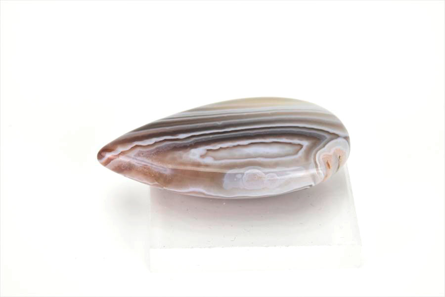 ボツワナアゲート 縞瑪瑙 カボション ルース タンブル現物画像【約8g】ボツワナ産メノウ｜瑪瑙｜天然石｜パワーストーン｜タンブル｜裸石｜握り石｜ペアシェイプ ■39ショップ■