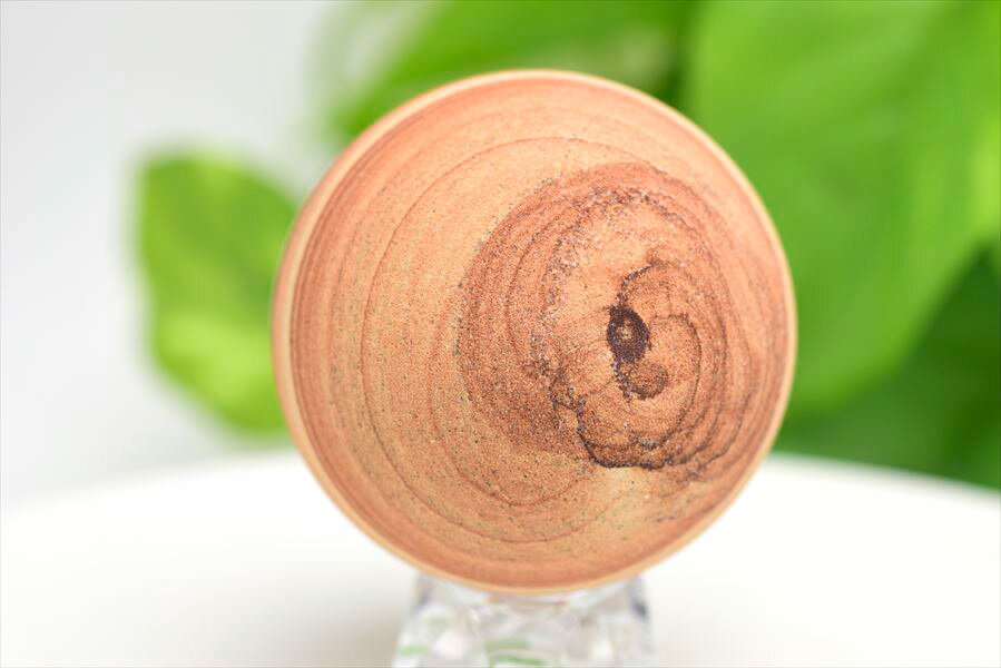 サンドストーン ナバホストーン 丸玉 スフィア 置物 台座付アメリカ・アリゾナ州産 【約53.7mm珠】砂岩｜ナバホストーン｜サンドストーン｜ユタ｜モニュメントバレー｜天然石 ■39ショップ■