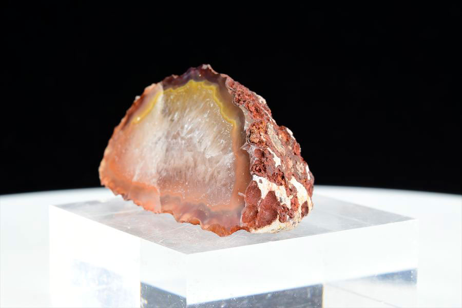 Coyamito Agate コヤミトアゲート 瑪瑙 原石 ◆メキシコ・コヤミト産◆ 約20.4g メノウ｜コヤミト｜アゲート｜瑪瑙｜ノジュール｜ハーフカット｜スライス｜原石｜鉱物｜標本｜天然石｜パワーストーン｜浄化｜■39ショップ■