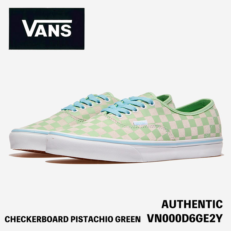 バンズ スニーカー VANS スニーカー Authentic CHECKERBOARD PISTAC ...