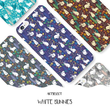 iPhoneSE ケース iPhone SE2 ケース iPhone8 ケース iPhone7 ケース iPhone8 Plus iPhone7 Plus iPhone 6 6s iPhone 6 Plus 6s Plus Galaxy S7 edge Galaxy S6 Galaxy S6 edge Art Select White Bunnes Case 白ウサギケース SC-02H SCV33 SC-04G SCV31 SC-05G