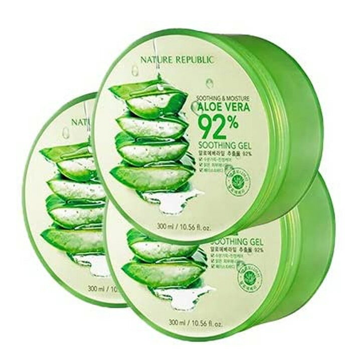 【3個セット】Nature Republic ネイチャーリパブリック スージング＆モイスチャー アロエベラ 92% スージングジェル 300ml 韓国コスメ 正規品 国内発送