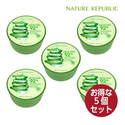 【お得な5個セット】Nature Republic ネイリパ スージング＆モイスチャー アロエベラ 92% スージングジェル 300ml クリーム 韓国コスメ 正規品 国内発送