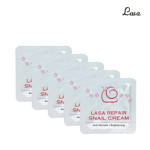 【お試し5枚セット】LASA リペア スネイル クリーム (トライアルセット) 2g×5枚 旅行用 お試し 韓国コスメ 国内発送 【お試し5枚セット】LASA リペア スネイル クリーム (トライアルセット) 2g×5枚 旅行用 お試し 韓国コスメ 国内発送