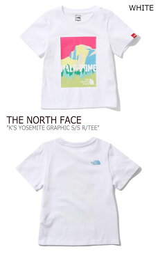 ノースフェイス Tシャツ THE NORTH FACE キッズ K'S YOSEMITE GRAPHIC S/S R/TEE ヨセミテ グラフィック ショートスリーブ ラウンドTEE WHITE ホワイト NT7UK11S ウェア 【中古】未使用品